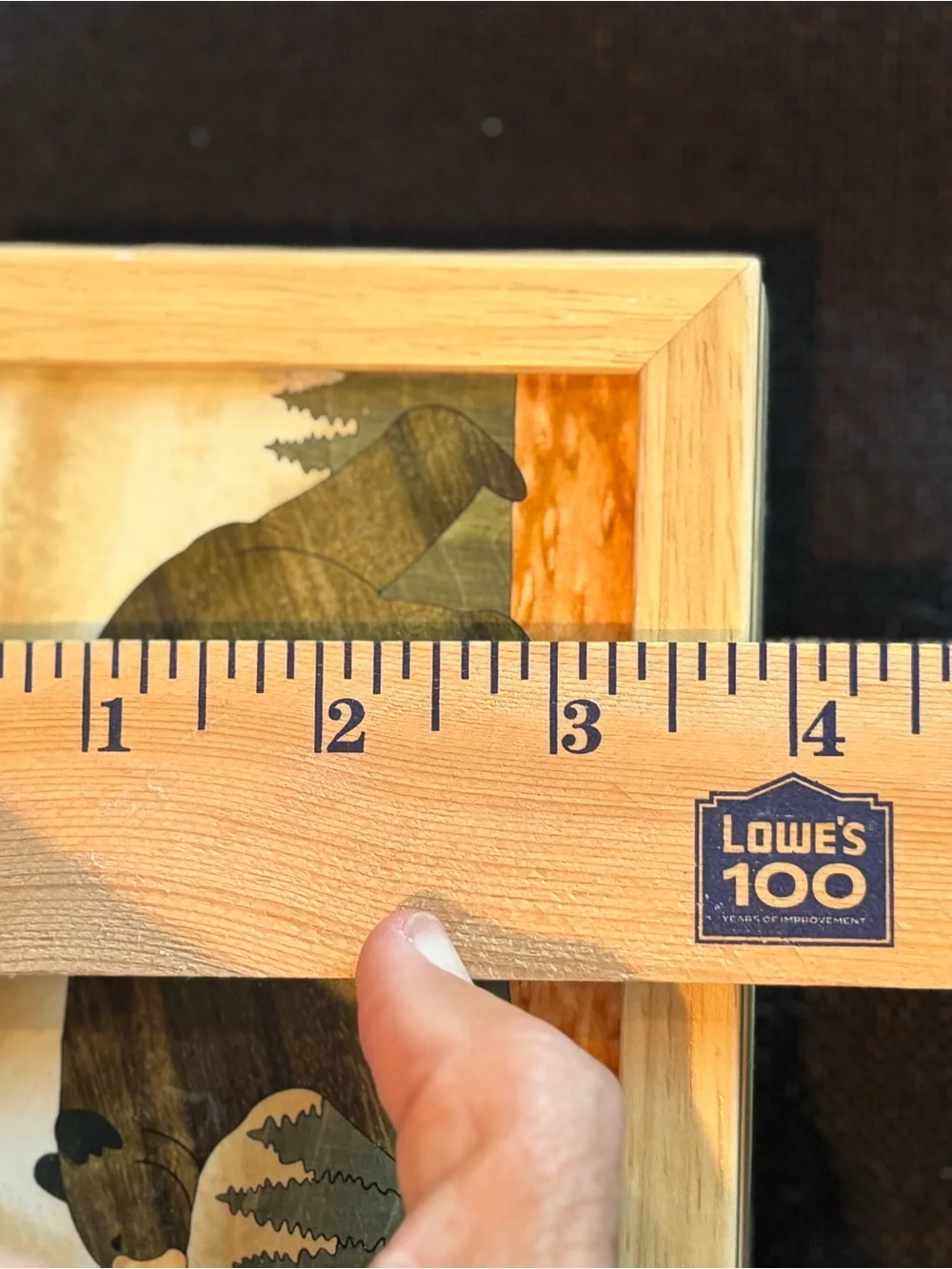 MarqArt Wood Designs Black Bear Wooden Keepsake Box Handmade